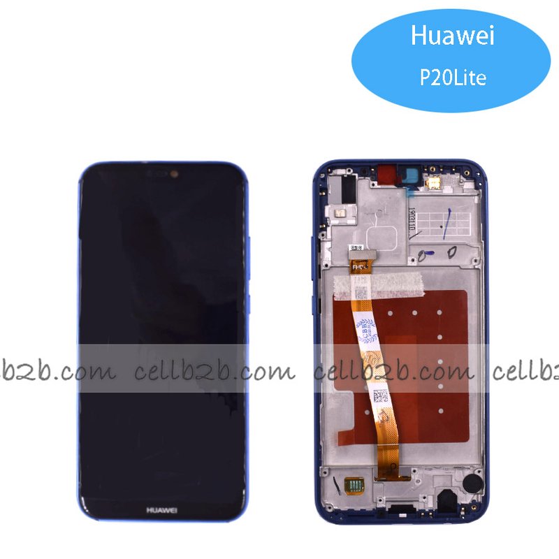 Original Pantalla Huawei P20 Lite/ Nova 3e Azul con Marco Completa LCD+Táctil