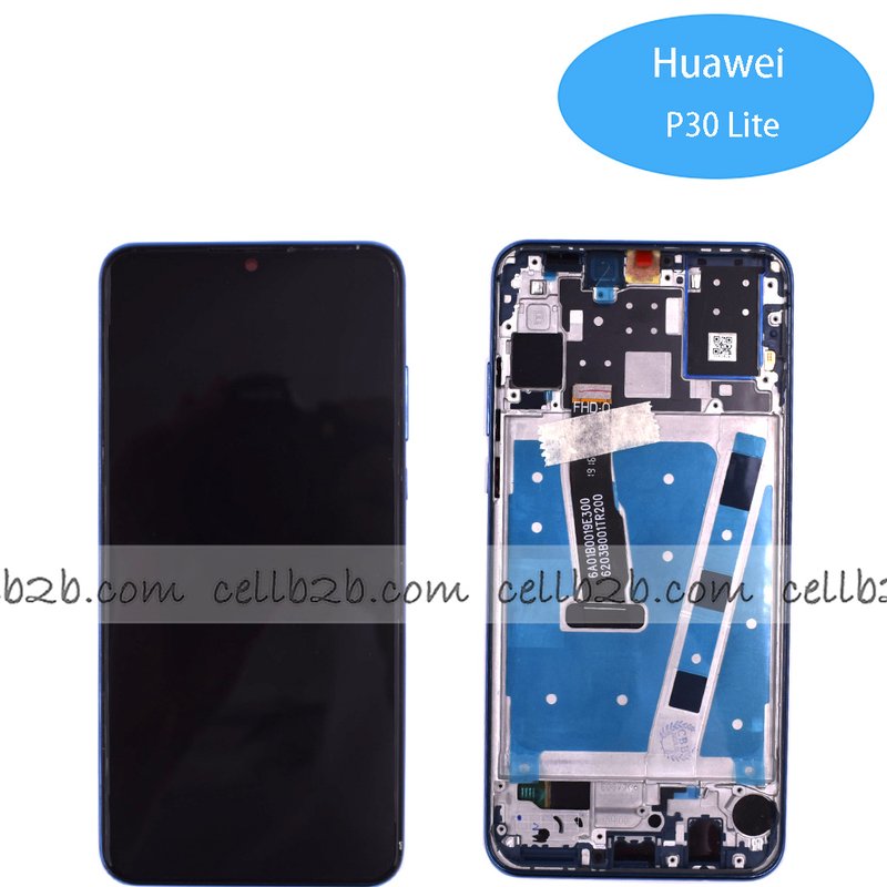 Original Pantalla Huawei P30 Lite/ Nova 4E Azul con Marco Completa LCD+Táctil para 48MP