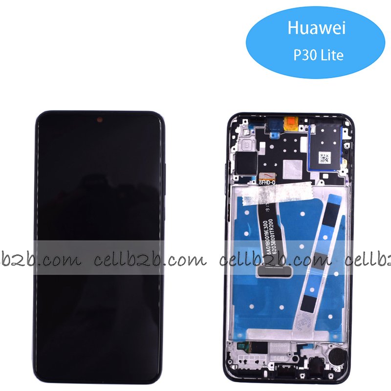 Original Pantalla Huawei P30 Lite/ Nova 4E Negra con Marco Completa LCD+Táctil para 48MP