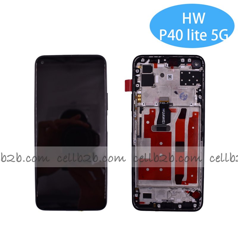 Original Pantalla Huawei P40 Lite 5G Negra con Marco Completa LCD+Táctil