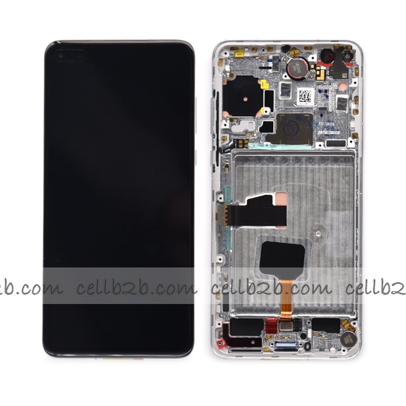 Original Pantalla Huawei P40 Plateada con Marco Completa LCD+Táctil