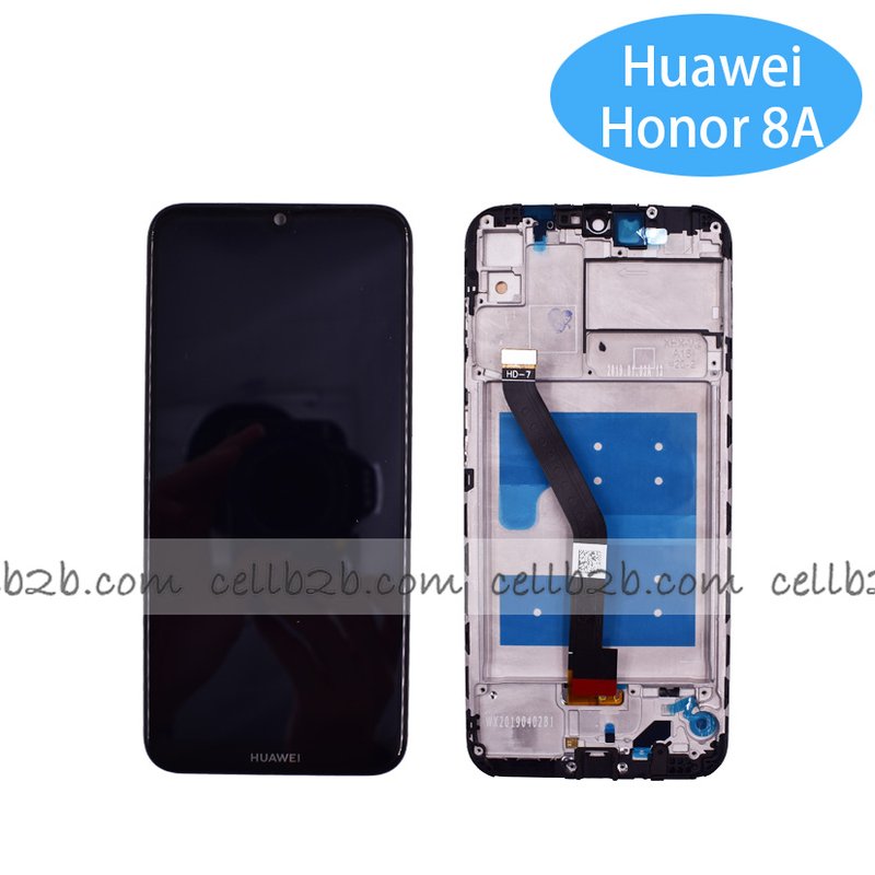 Original Pantalla Huawei Enjoy 9E / Y6 2019 Negra con Marco Completa LCD+Táctil