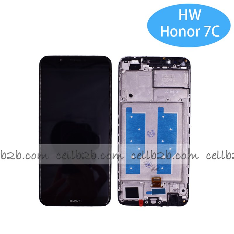 Original Pantalla Huawei Y7 Prime 2018/ Y7 2018/ Honor 7C Negra con Marco Completa LCD+Táctil