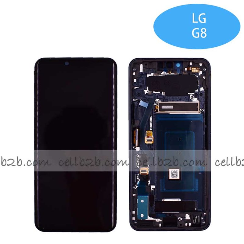 Original Pantalla LG G8 Negro con Marco Completa LCD+Táctil