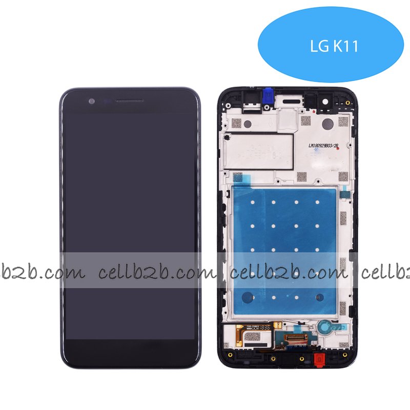 Original Pantalla LG K11 T36 Negra con Marco Completa LCD+Táctil