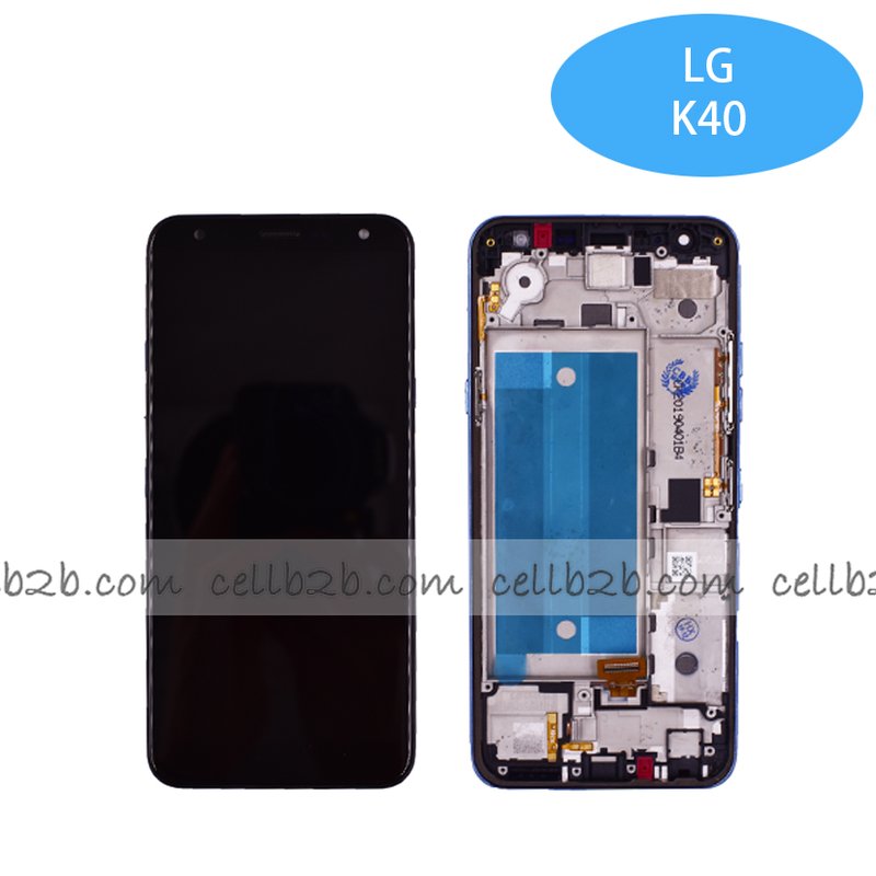 Original Pantalla LG K40 Azul con Marco Completa LCD+Táctil DUAL SIM