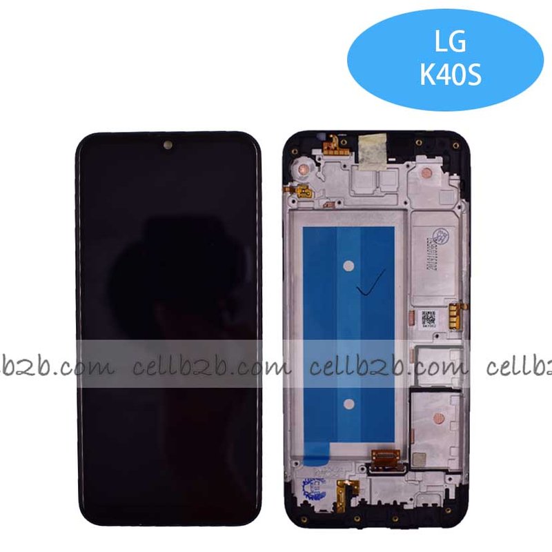 Original Pantalla LG K40S Negro con Marco Completa LCD+Táctil