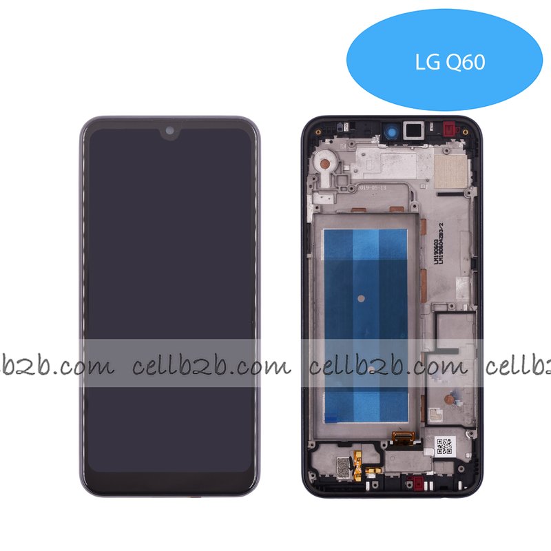 Original Pantalla LG Q60/ K50 Negra CON MARCO Completa LCD+Táctil