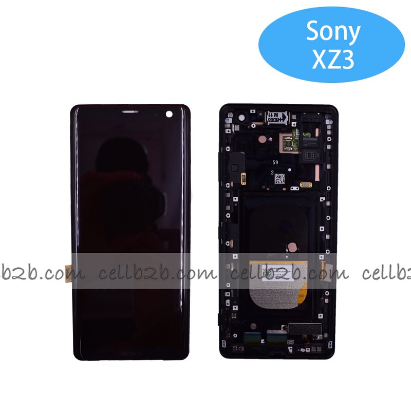 Original Pantalla Sony XZ3 Negro con Marco Completa LCD+Táctil