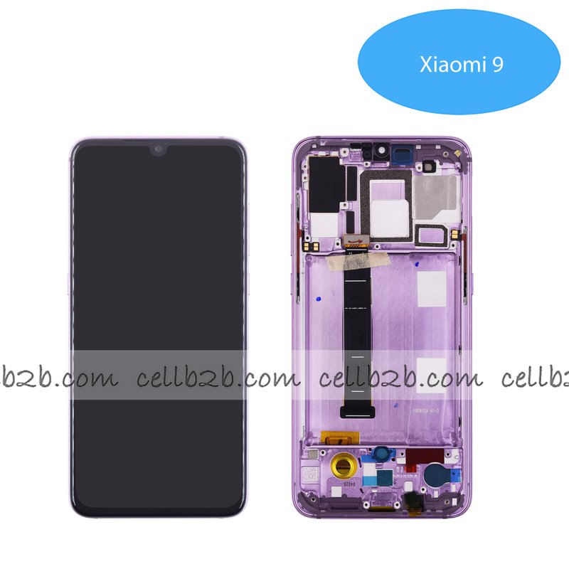Original Pantalla Xiaomi Mi 9 Lila Con Marco Completa LCD+Táctil