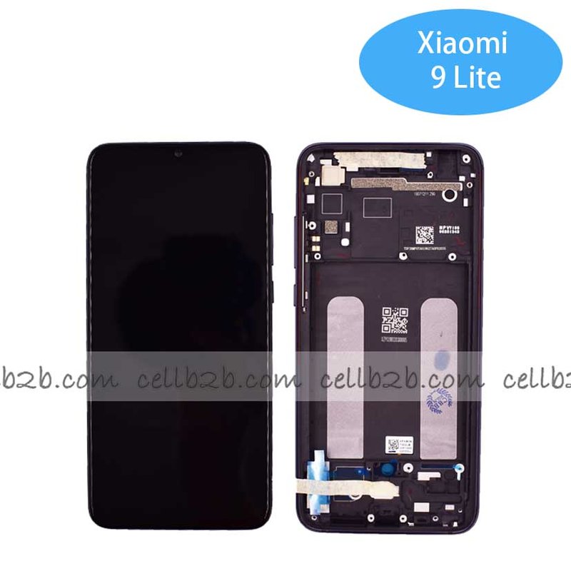 Original  Pantalla Xiaomi Mi 9 Lite/ Mi CC9 Azul con Marco Completa Tactil+LCD