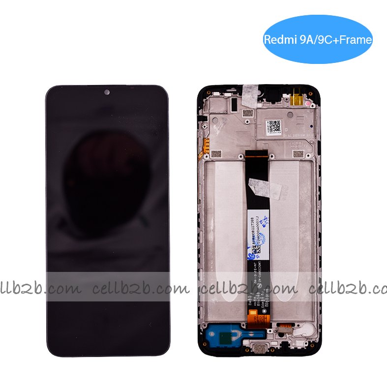 Original Pantalla Xiaomi Redmi 9A / Redmi 9C / Redmi 10A Negra con Marco Completa LCD+Táctil