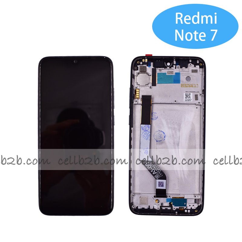 Original Pantalla Xiaomi Redmi Note 7 Negra con Marco Completa LCD+Táctil