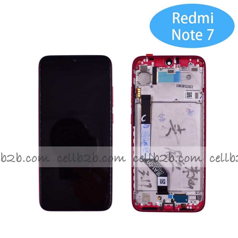 Original Pantalla Xiaomi Redmi Note 7 Rojo con Marco Completa LCD+Táctil