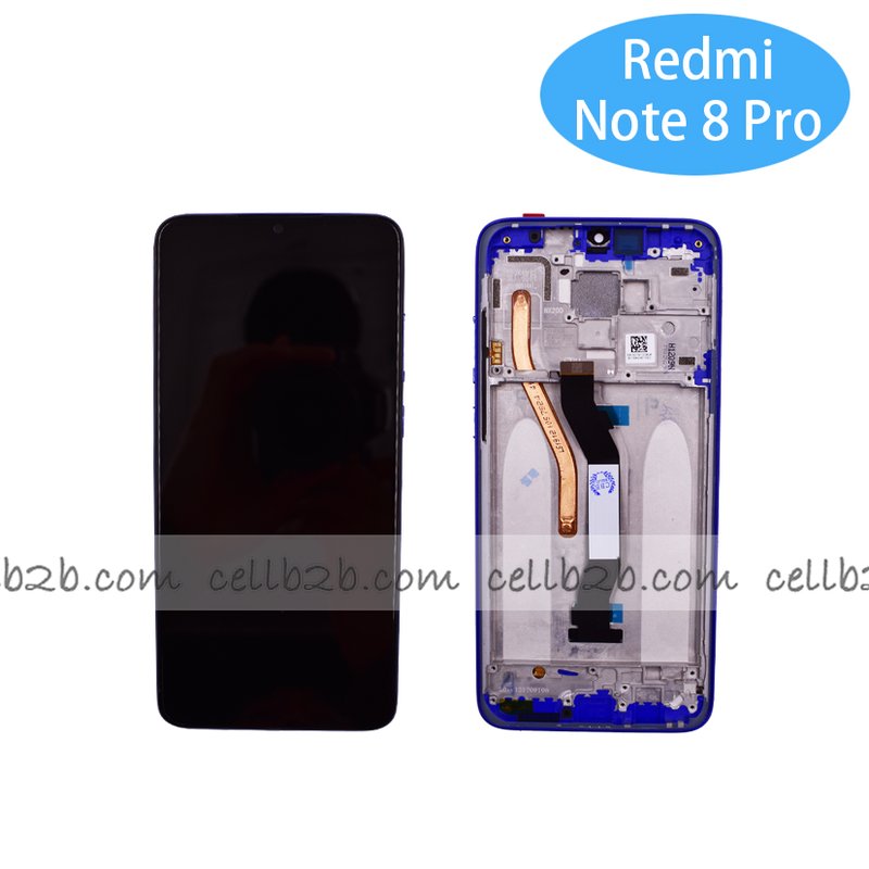 Original Pantalla Xiaomi Redmi Note 8 Pro Azul con Marco DUAL SIM Completa Tactil+LCD