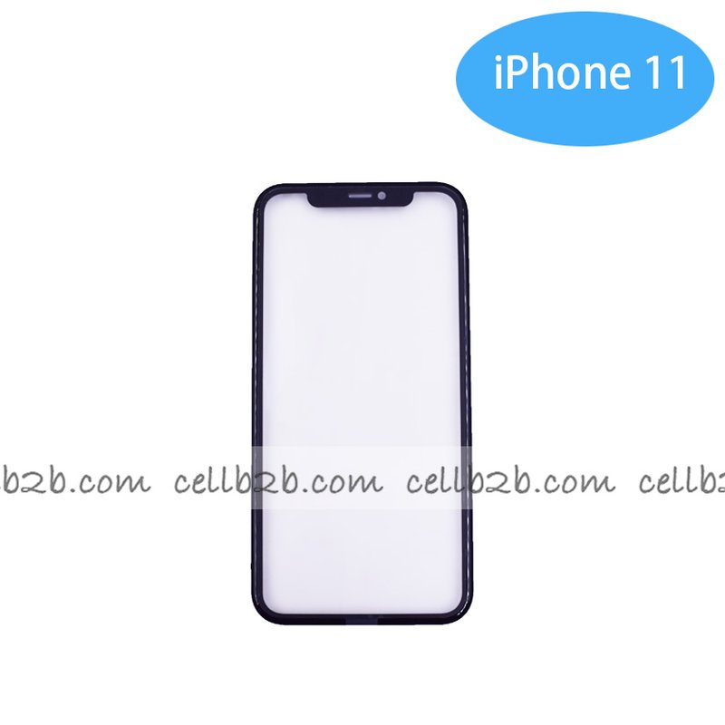Pantalla Cristal + Marco Lateral con Pegamento para iPhone 11 Negro Original