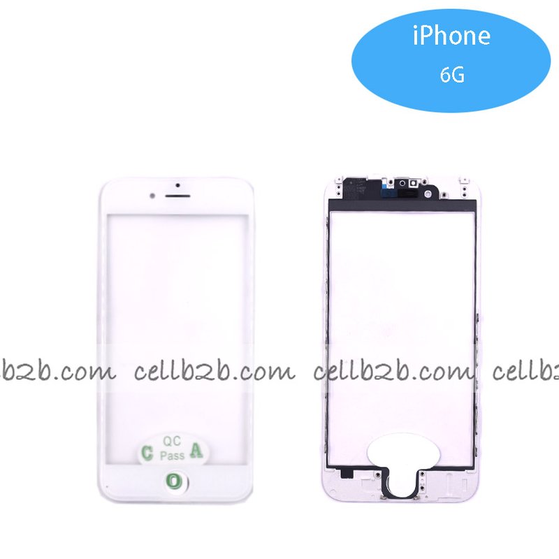 Pantalla Cristal + Marco Lateral con Pegamento para iPhone 6 Blanco Original