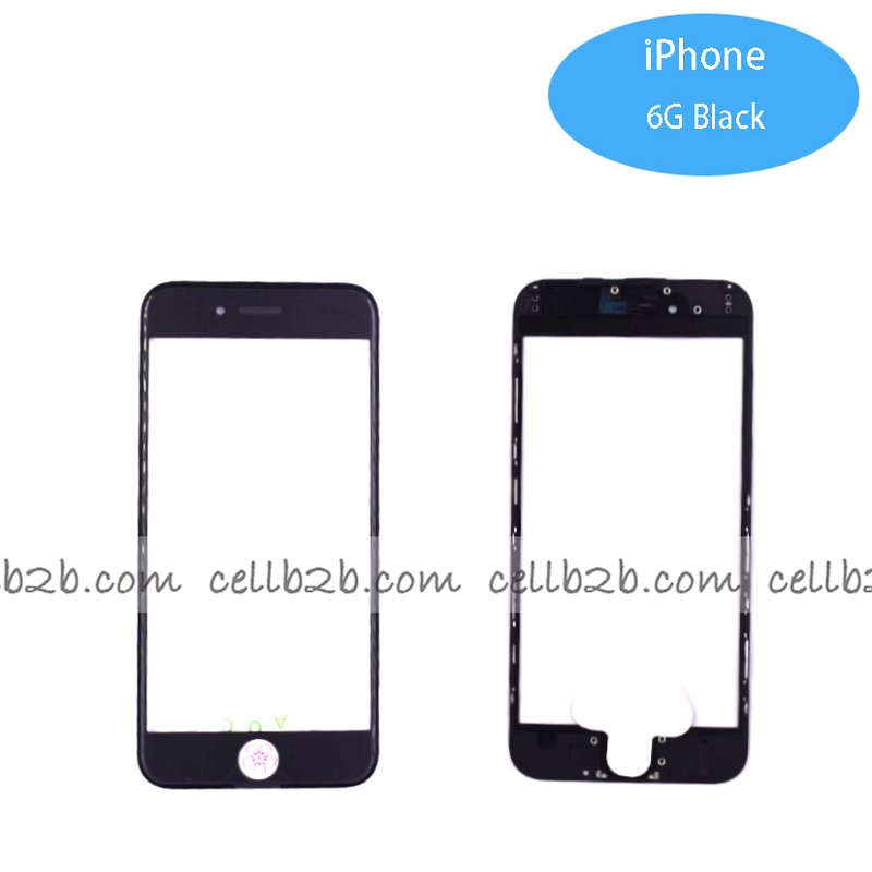 Pantalla Cristal + Marco Lateral con Pegamento para iPhone 6 Negro Original