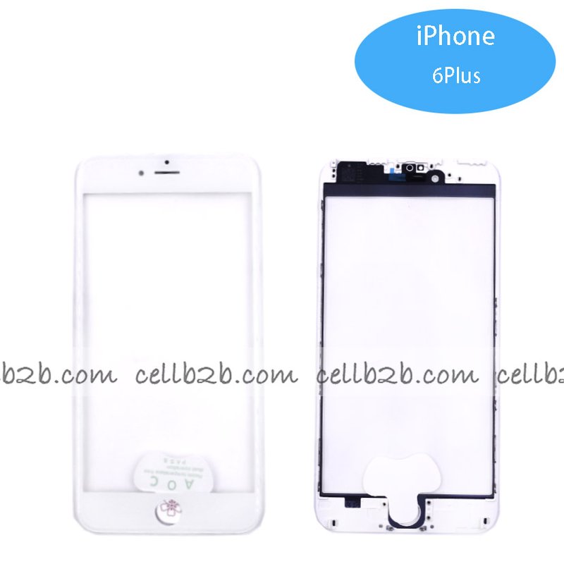 Pantalla Cristal + Marco Lateral con Pegamento para iPhone 6 Plus Blanco Original