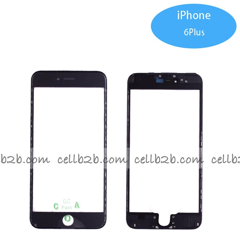 Pantalla Cristal + Marco Lateral con Pegamento para iPhone 6 Plus Negro Original
