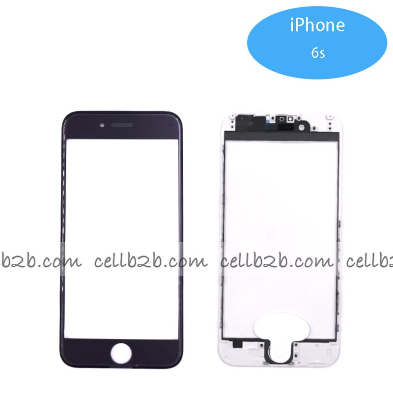 Pantalla Cristal + Marco Lateral con Pegamento para iPhone 6s Negro Original