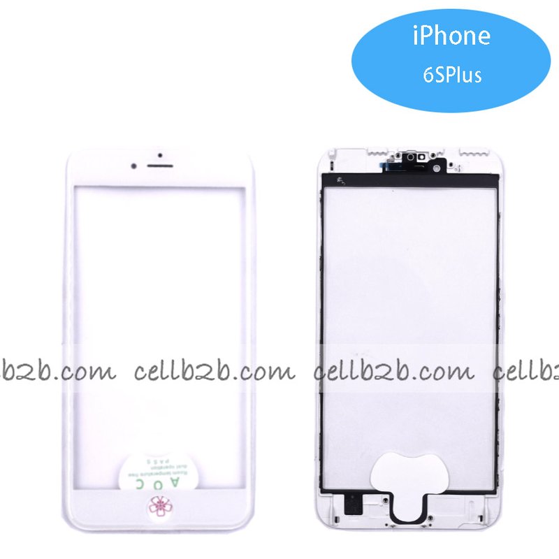 Pantalla Cristal + Marco Lateral con Pegamento para iPhone 6s Plus Blanco Original