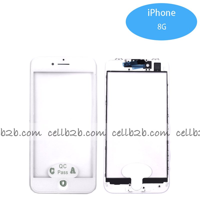 Pantalla Cristal + Marco Lateral con Pegamento para iPhone 8 / iPhone SE 2020 Blanco Original