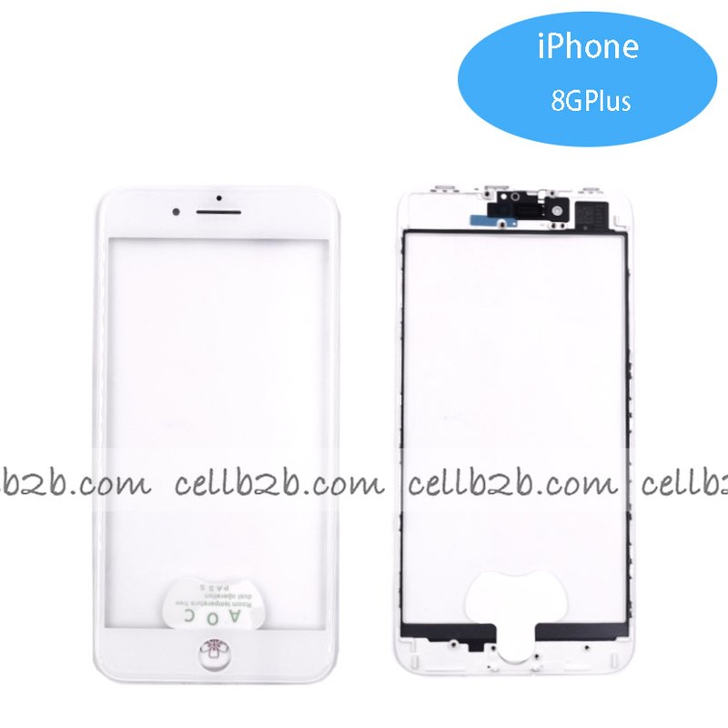 Pantalla Cristal + Marco Lateral con Pegamento para iPhone 8 Plus Blanco Original