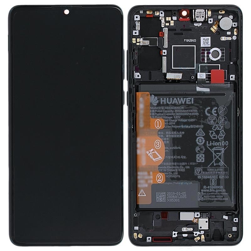 *Pantalla Huawei P30 Negro con Marco y Bateria 02354HMG SERVICE PACK (Grado A from Huawei)