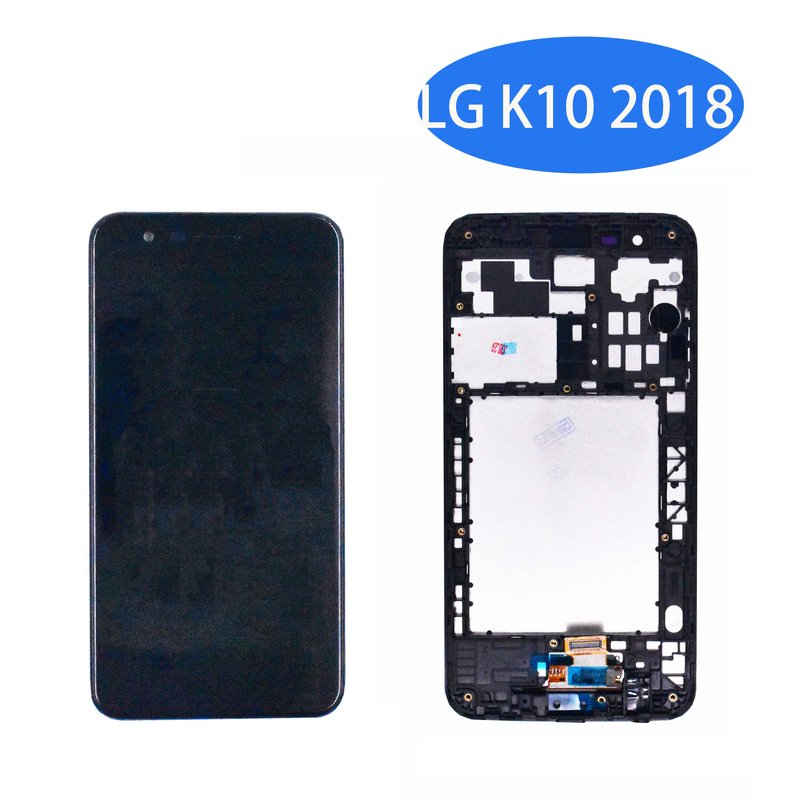 Pantalla LG K10 2018 Negra Completa LCD+Táctil Con Marco