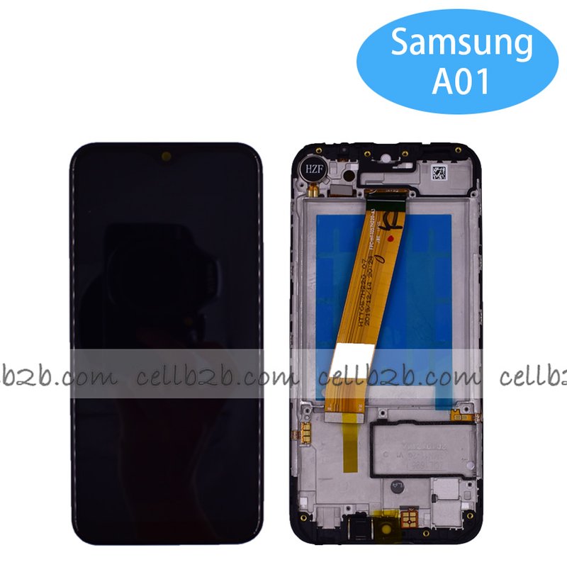 Pantalla Samsung Galaxy A01 A015F Negra con Marco Completa Original