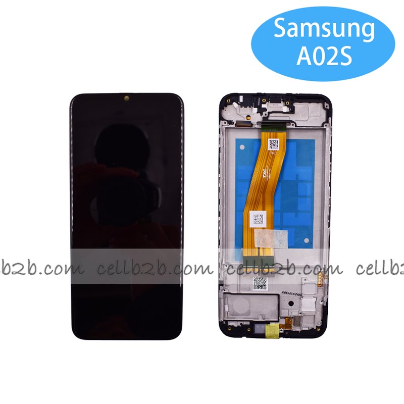 *Pantalla Samsung GALAXY A02S A025F Negra CON MARCO Original LCD+Táctil Versión Asia SERVICE PACK