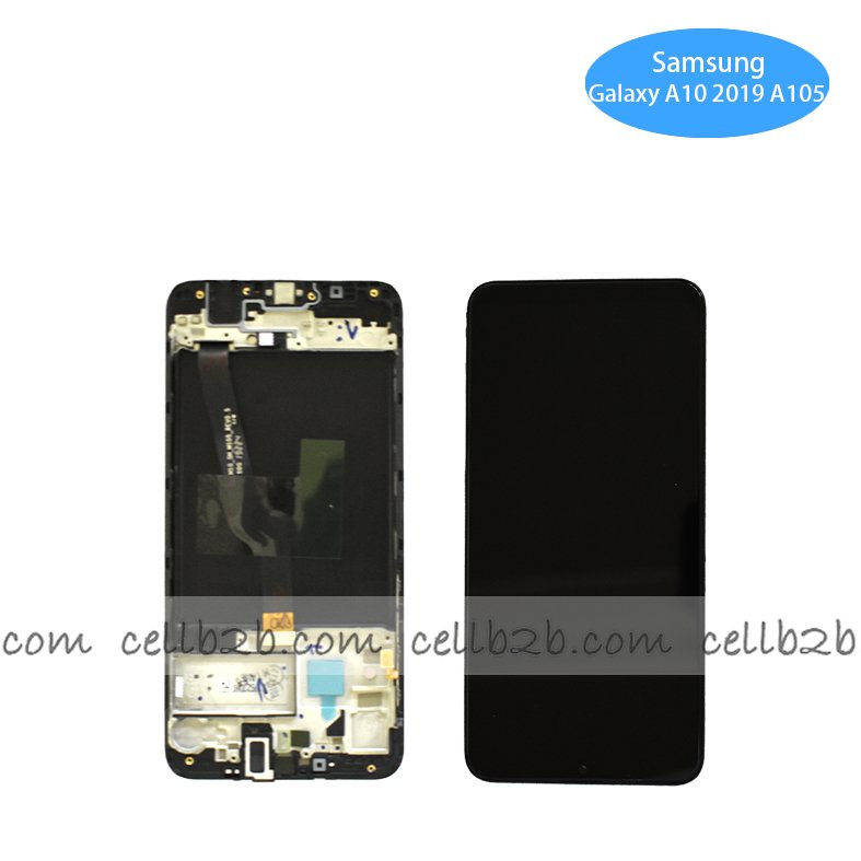 Pantalla Samsung Galaxy A10 2019 A105 Negra con Marco Completa Original Reparada