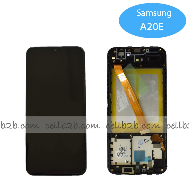 Pantalla Samsung Galaxy A20E A202F Negra con Marco Completa Original