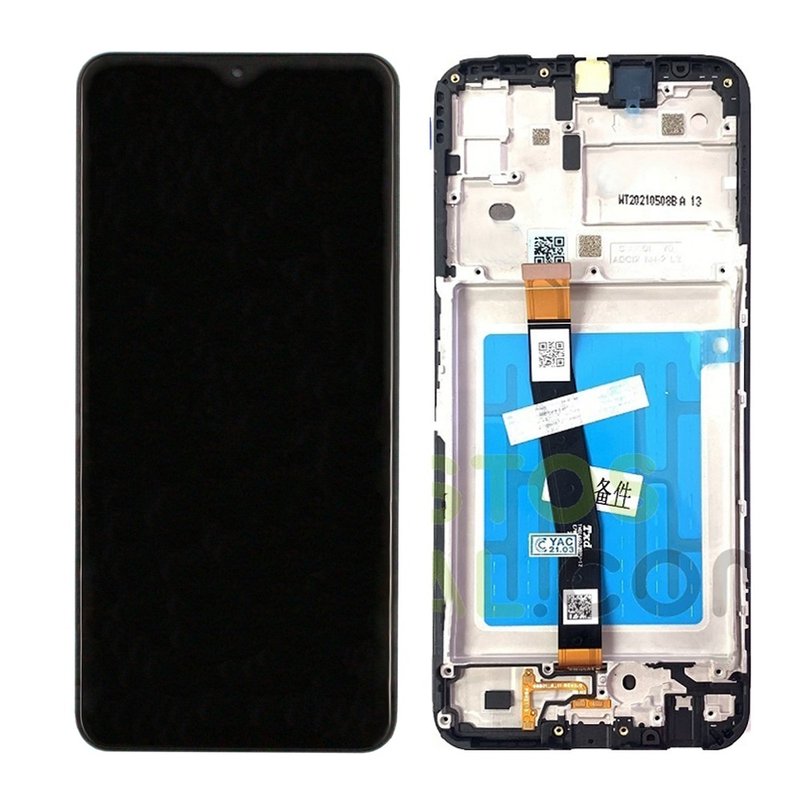 *Pantalla Samsung Galaxy A22 5G A226B Negra Con Marco Completa Original SERVICE PACK