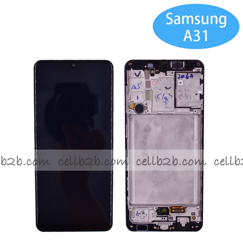 *Pantalla Samsung Galaxy A31 A315 Negra con Marco Completa Original SERVICE PACK