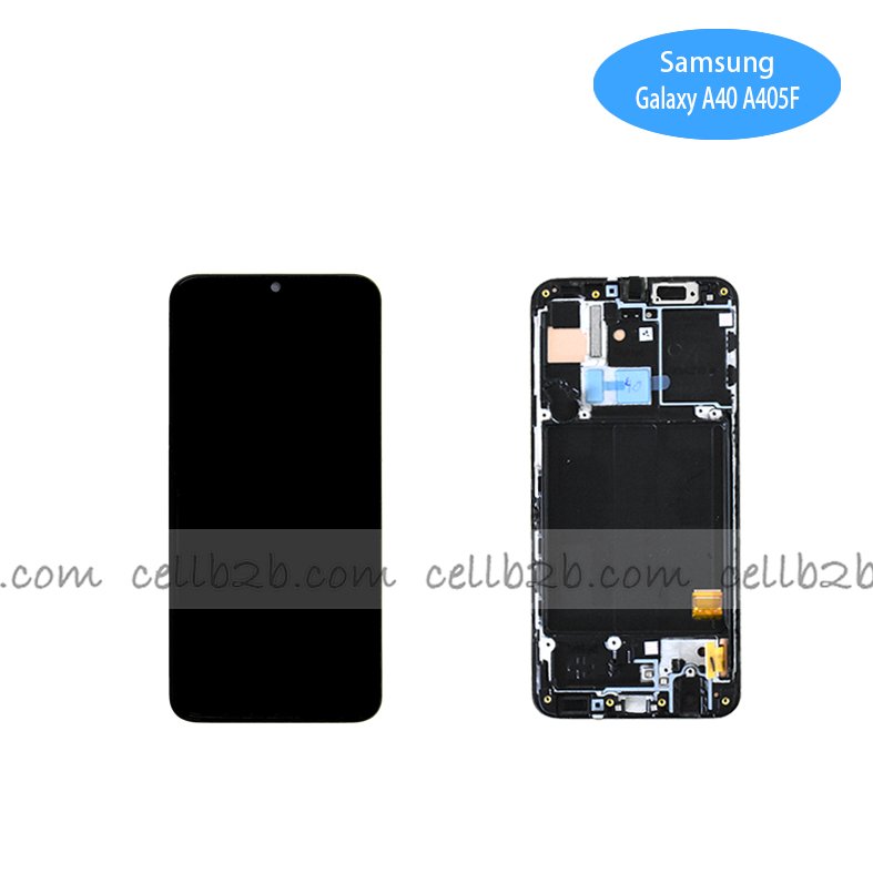 Pantalla Samsung Galaxy A40 A405F Negra CON MARCO Completa INCELL (No Funciona la huella)