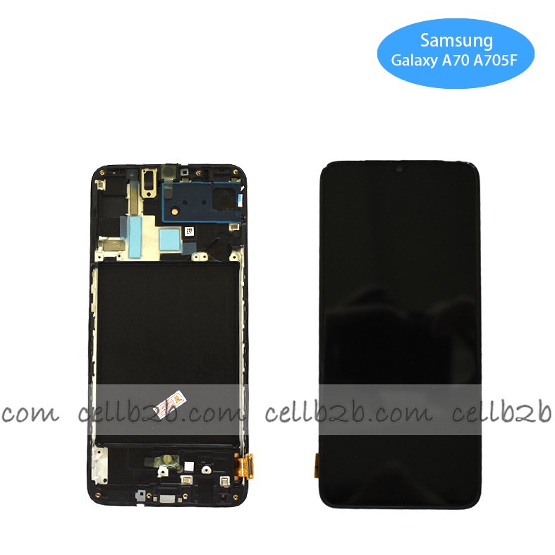 Pantalla Samsung Galaxy A70 A705F Negra OLED Con Marco Completa BORDE ANCHA
