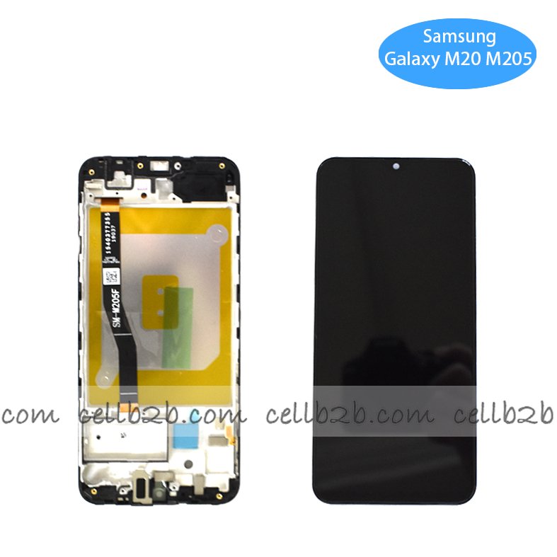 *Pantalla Samsung Galaxy M20 M205 Negra Completa con Marco Original Service Pack