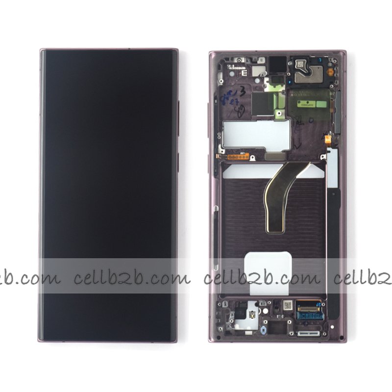 *Pantalla Samsung Galaxy S22 Ultra S908 Burgundy CON MARCO Original LCD+Táctil SERVICE PACK
