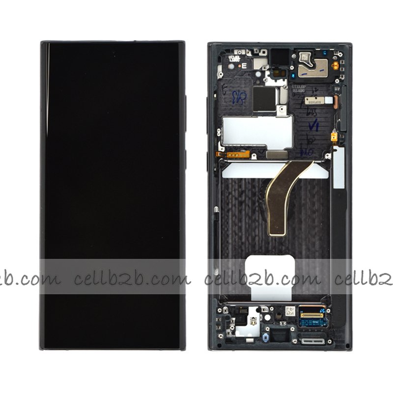 *Pantalla Samsung Galaxy S22 Ultra S908 Negra CON MARCO Original LCD+Táctil SERVICE PACK (RNW)