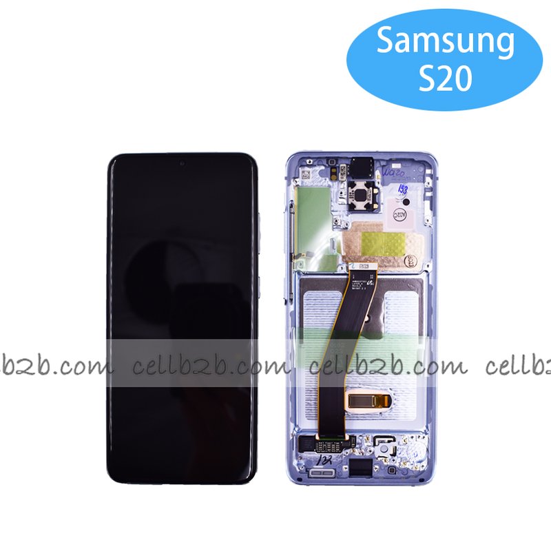 *Pantalla Samsung SM-G981F G980F GALAXY S20 5G S20 Azul con Marco Original Completa SERVICE PACK
