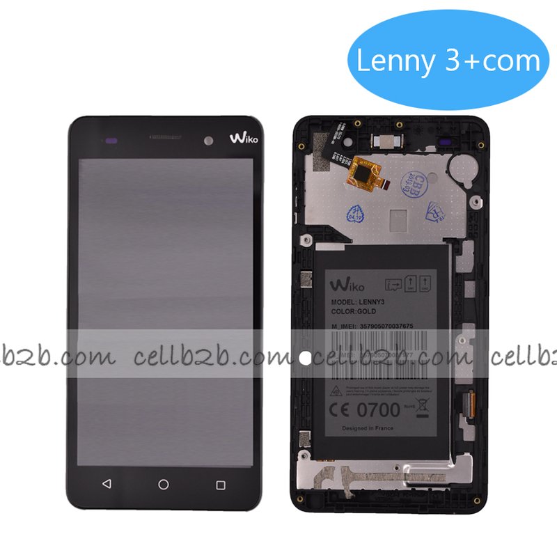 Pantalla Wiko Lenny 3 Negra Con Marco Completa Tactil+LCD
