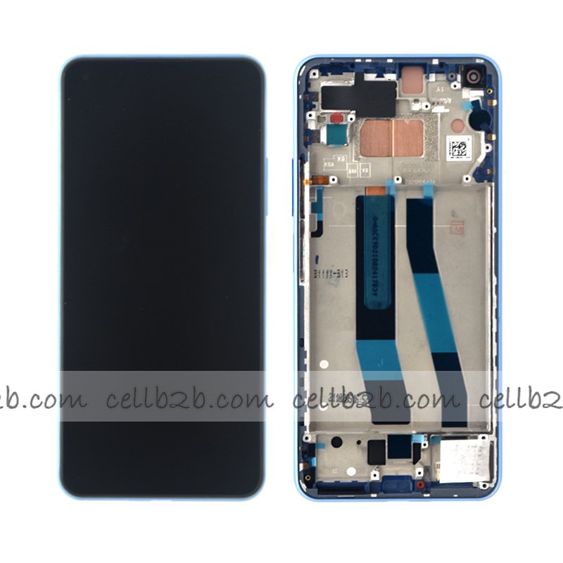 *Pantalla Xiaomi Mi 11 Lite 5G NE / Mi 11 Lite 4G/5G Azul con Marco SERVICE PACK