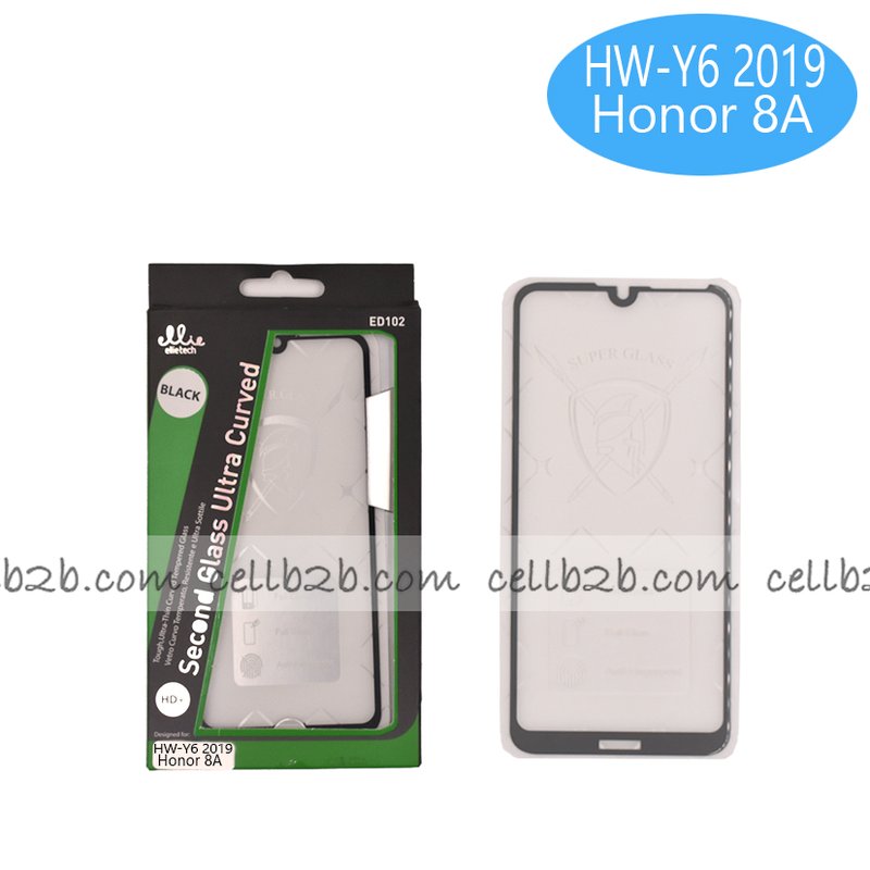 ED102 Protector Cristal para Huawei Y6 2019 / Honor 8A / Y6S Full Glue Completo