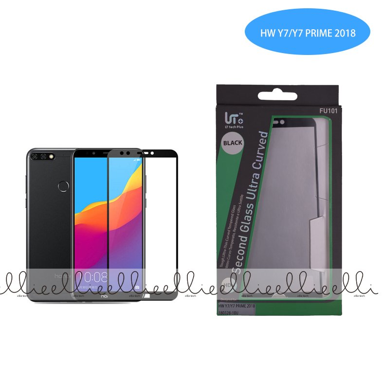 ED102 Protector Cristal para Huawei Y7 2018/Y7 Prime 2018/Honor 7C Full Glue Completo Negro