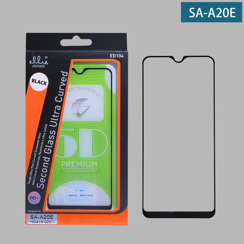 ED104 Protector Full Glue 5D para Samsung A20E Negro