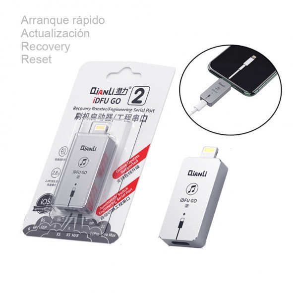 Qianli iDFU Go 2-Modo de recuperación rápida, dispositivo DFU de arranque rápido de 2,8 segundos para Sistema IOS, dispositivo de almohadilla de teléfono con puerto Lightning