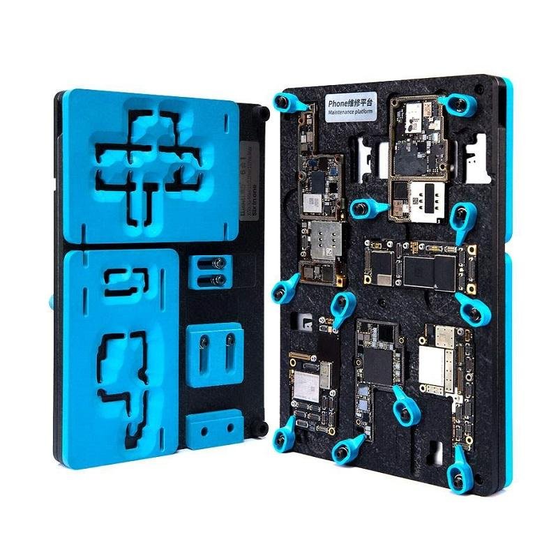 QIANLI Plataforma Desoldadora + Plataforma Reballing Posicionamiento 6 en 1 para Apple iPhone X / XS / XS MAS / 11 / 11 PRO / 11 PRO MAX
