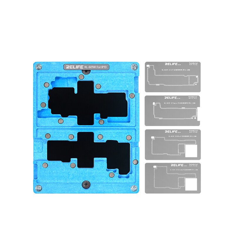 RELIFE RL-601W 4 en 1 Plataforma Central de Estañado para iPhone 13 A15